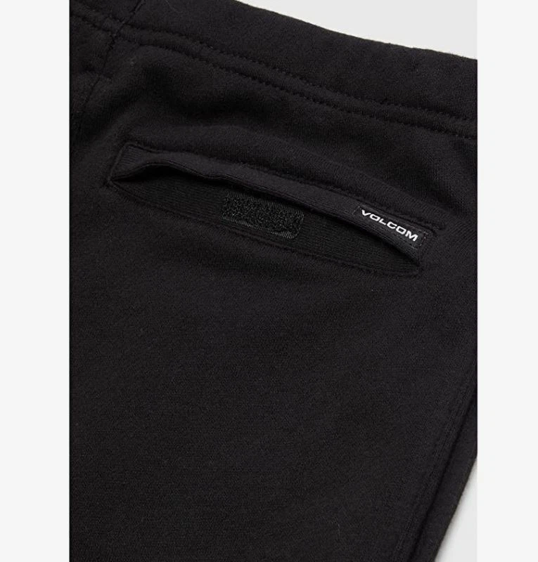 Volcom Toddler Boys Black Iconic Stone Fleece Shorts, 7/XL - Image 2 of 2