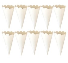 50Pcs Confetti Cone Wedding Biodegradable Petal Wavy Hollow Candy Holder Party