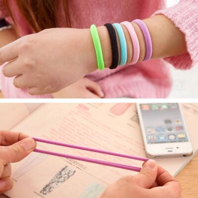 50Pcs/Set Solid Color Elastic Hair Band Headwear Rubber Bands Ponytail Holder