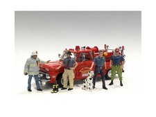 FIREFIGHTERS 6 PIECE FIGURE SET 1/18 AMERICAN...