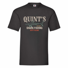 Jaws Quint's Shark Fishing Amity Island Mens T Shirt Small-2XL
