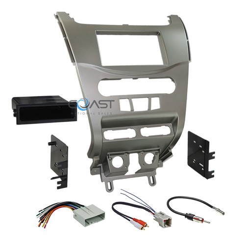 Car Radio Stereo Silver Dash Kit Panel 
