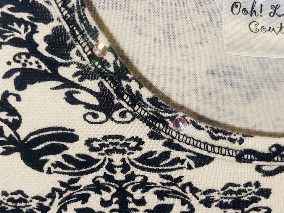 ooh la la couture Girls black/ivory Tulle Twirly Skirt LS Holiday dress Sz 6 - Image 3 of 3