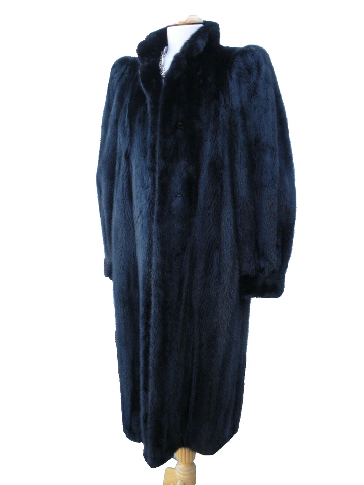 $30K 正品 BLACKGLAMA MINK 黑色毛皮风衣外套夹克 Ravencore Regencycore L — 第 4/4 张图片