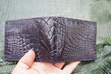 Dark Blue Real Genuine Crocodile Leather SKIN Men's Money Clip WALLET  Q18