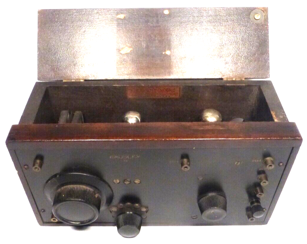 vintage CROSLEY MODEL 51 w/ ALL 2 TUBES & GOOD TUNING w vintage CROSLEY MODEL 51 w/ ALL 2 TUBES & GOOD TUNING w