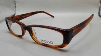 MODO 5007 Handmade Rectangular Full Rim Eyeglass Frames 50-17-135 BROWN Wood