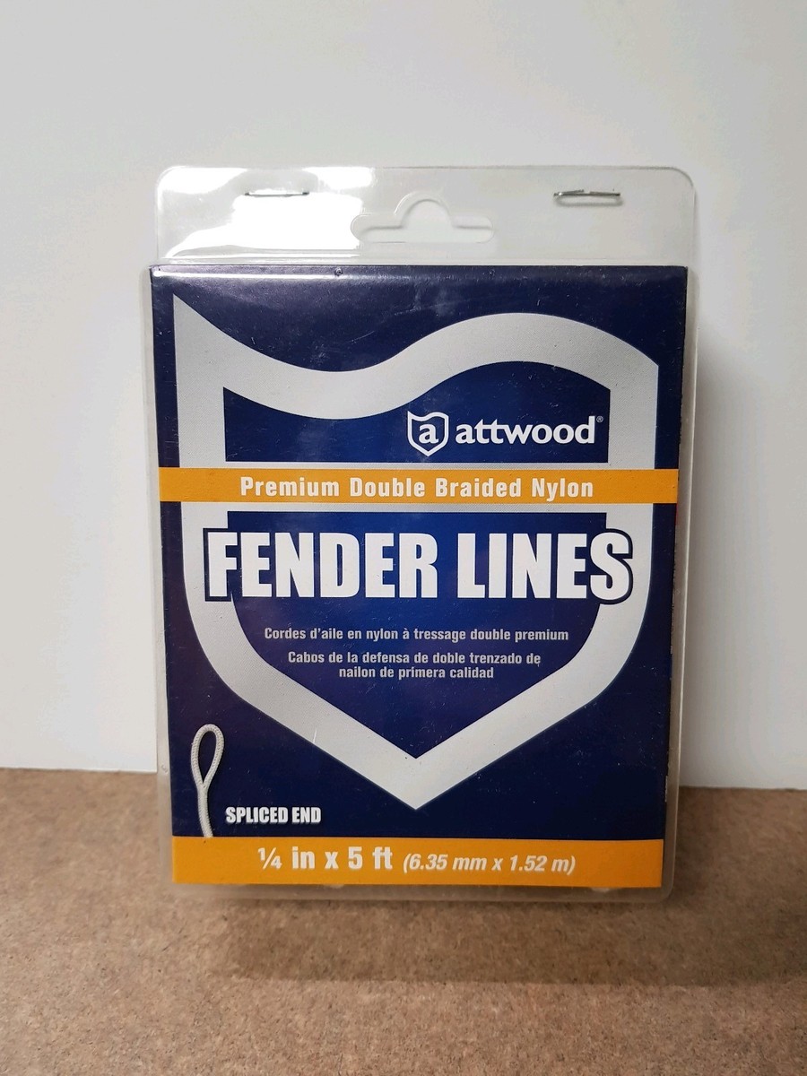 ATTWOOD DOUBLE BRAIDED DOCKING FENDER LINE ROPE 11843-7 - 1/4