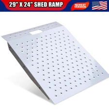 Shed Ramp for Riding Mower & Lawn Equipment Anti-Slip Punch Plate Ramp 750 LB