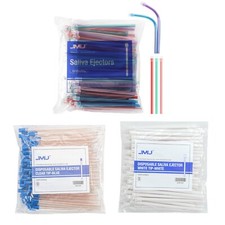 Disposable Dental Saliva Ejector Evacuation Suction Tips Clear/Assorted Color