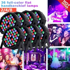 36 LED Par Lights, 8PCs RGB Par Can Light Stage Lights, 10 Modes DJ Lights Stage