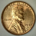 1937 D 1c Lincoln Wheat Uncirculated One Cent Denver Mint Bronze Coin