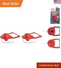 Adjustable Hinge Flapper for Kohler Toilets - 2 Pack with Stainless Steel Chain