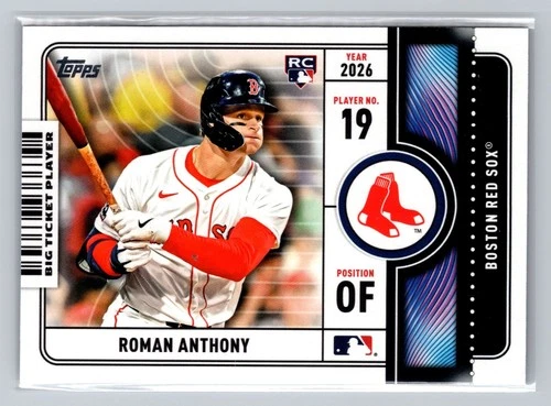 Roman Anthony #BTP-23 [Rookie] 2026 Topps Big Ticket Players - Red Sox
