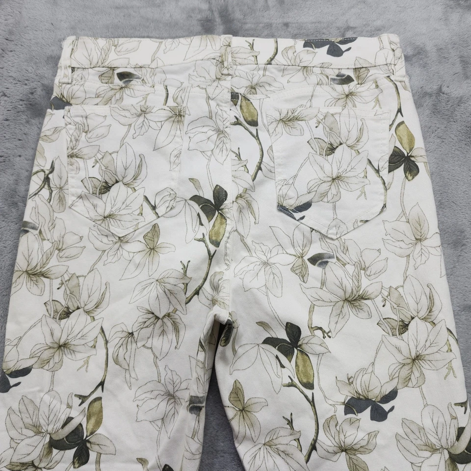 Buffalo David Bitton Jeans Womens 8/29 Ivory Floral Havana‎ High Rise Skinny - Image 3 of 4