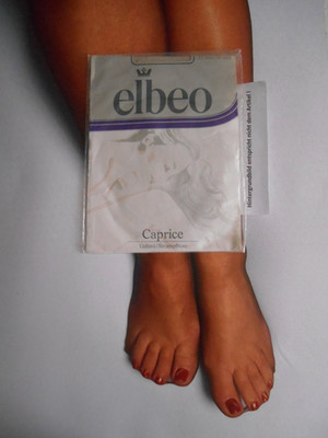 Elbeo Caprice Pünktchen Strumpfhose 20 DEN Gr. 38-40 Sand # 4149