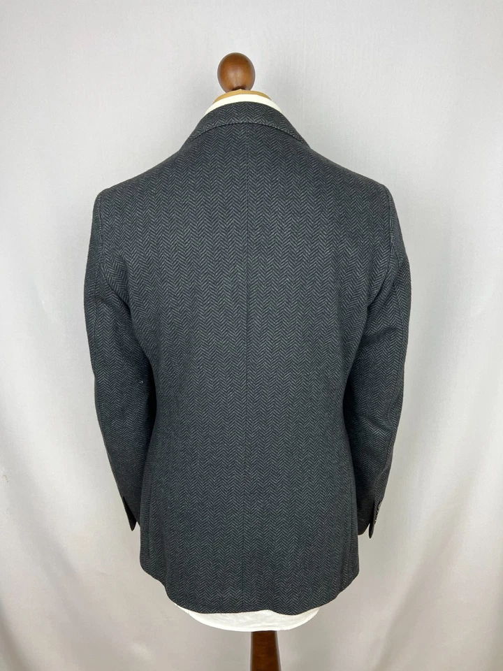 GUCCI Modern Half-Lined Gray Herringbone Tweed Wool-Blend Sport Coat 40US50IT - image 4 of 4