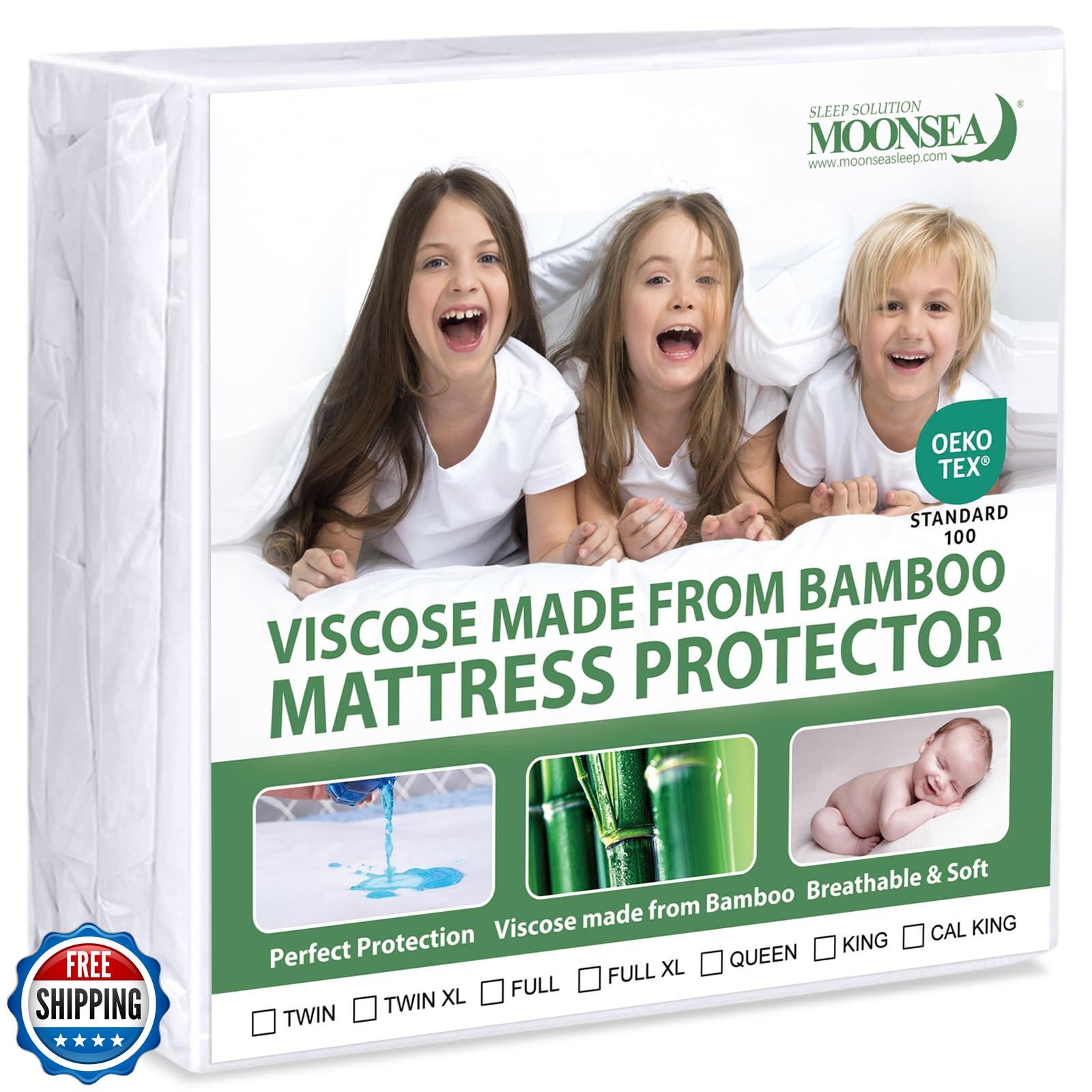 Waterproof Twin Mattress Protector Skin Friendly Breathable Soft Hypoallergenic-image