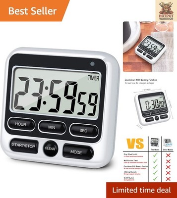 Multi-Function Cooking Timer with Loud Alert & Mute Mode - Ergonomic Design