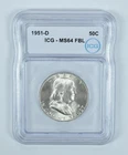 1951-D Franklin Half Dollar MS64 FBL ICG *1397