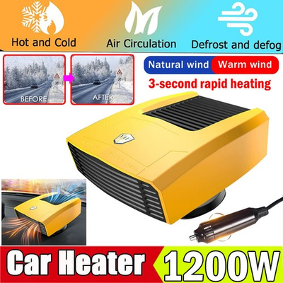 #ad 1200W 12V Heater Portable Heating Cooling Fan Defroster Demister For Car USA $17.49