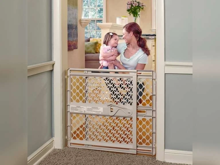 Toddleroo by North States 42-in x 26-in Pressure/Hardware Mounted Tan Plastic