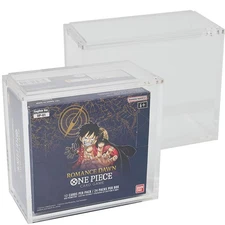 Acrylic Display Case for One Piece Booster Box Original OP-01-02 Magnetic Top