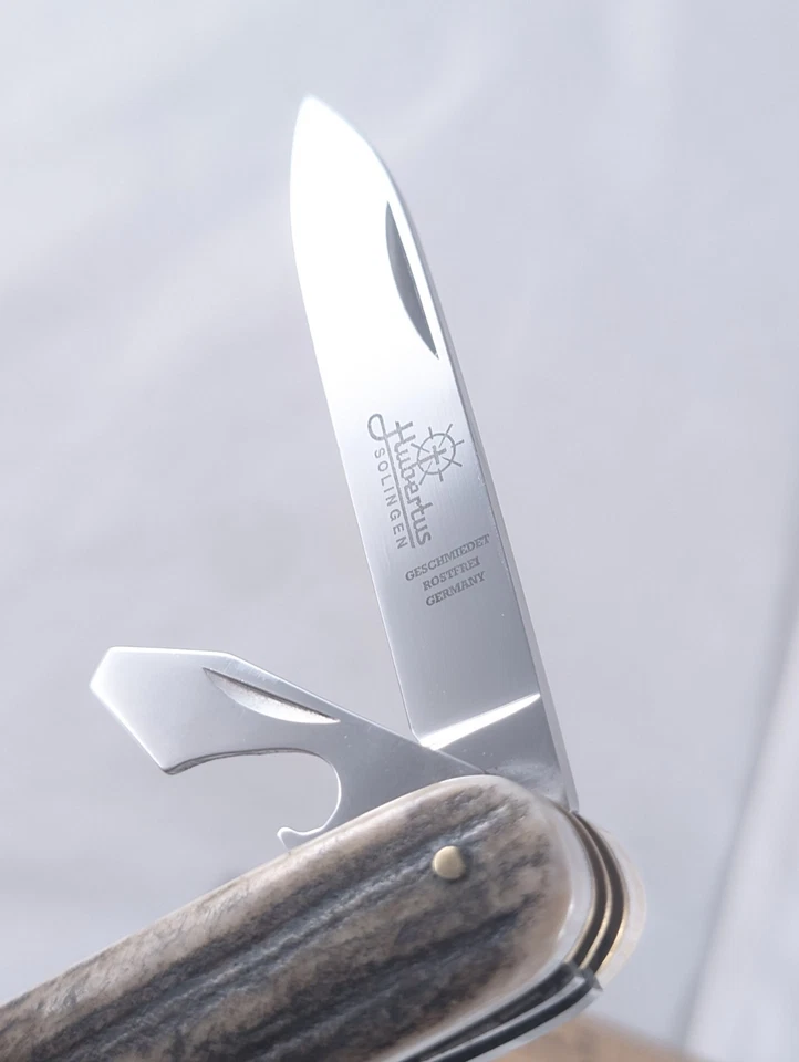 Hubertus German Multi Tool Pocket Knife - Stag Handles - Beautiful  Foto 3 de 4