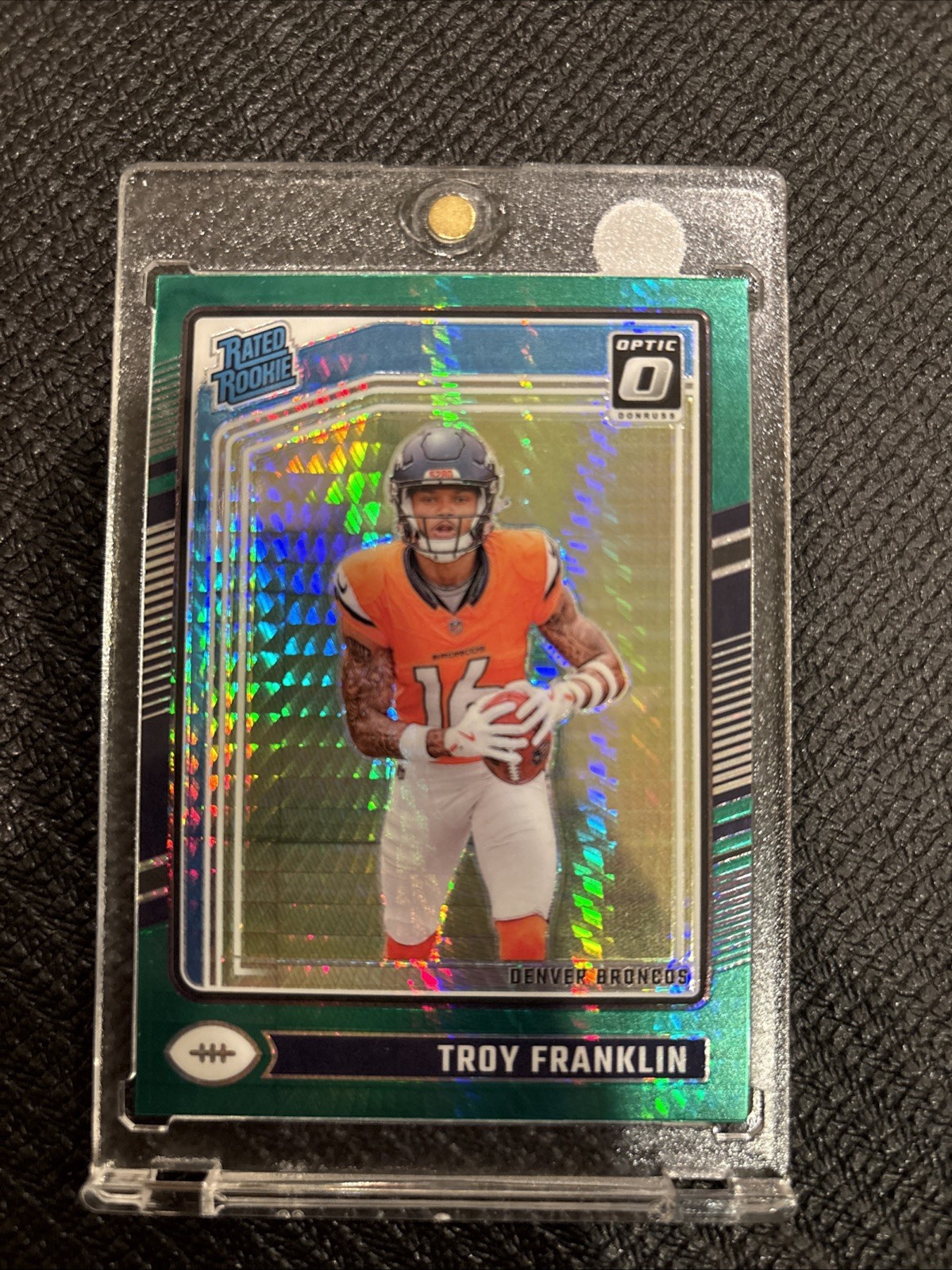 2024 Panini Donruss Optic - Rated Rookie Troy Franklin #294 Green Hyper PrizmRC