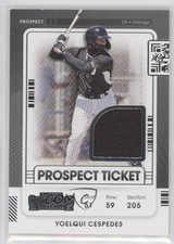 2021 Panini Contenders Prospect Ticket Jersey Yoelqui Cespedes #PTJ-YC 4r2