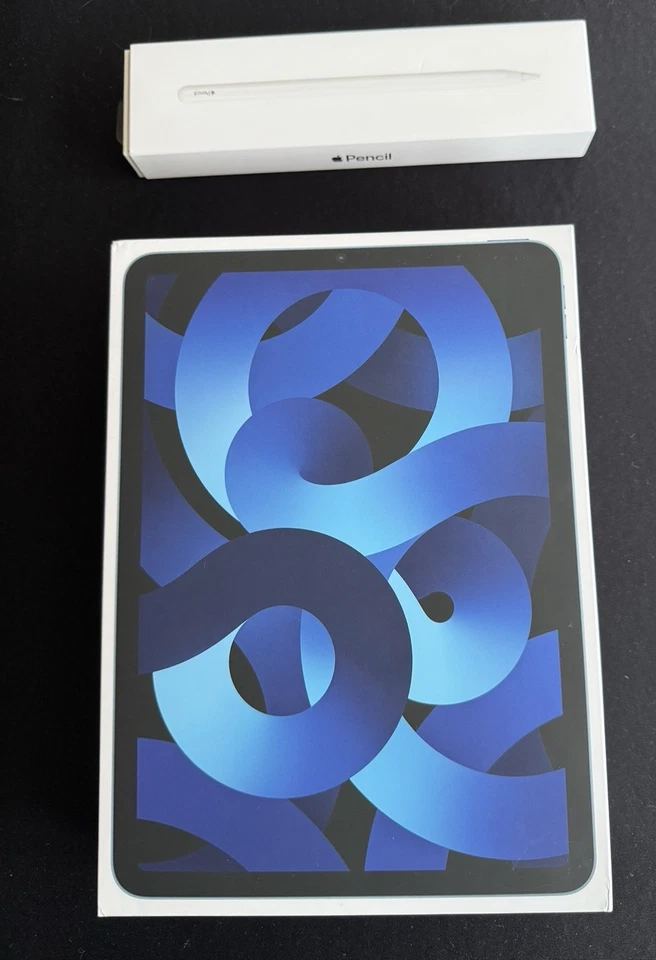 Apple iPad Air WiFi (2022 5th Gen) 64 GB inkl. Apple Pencil (2 Generation) blau