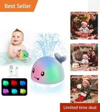 Rechargeable Whale Sprinkler Toy - Toddler Bath Toy for Endless Fun  Safety