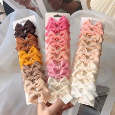 6/10Pcs/Set 2025 Fashion New Cute Ribbon Bowknot Hair Clips for Kids Handmade Ba