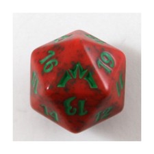 WotC MTG Spindown d20 Life Counters Gatecrash - Red w/Green (Gruul) NM