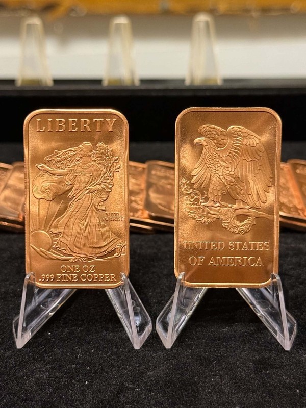 20 Pack - 1oz Walking Liberty Copper Bar .999 Fine Auction #1