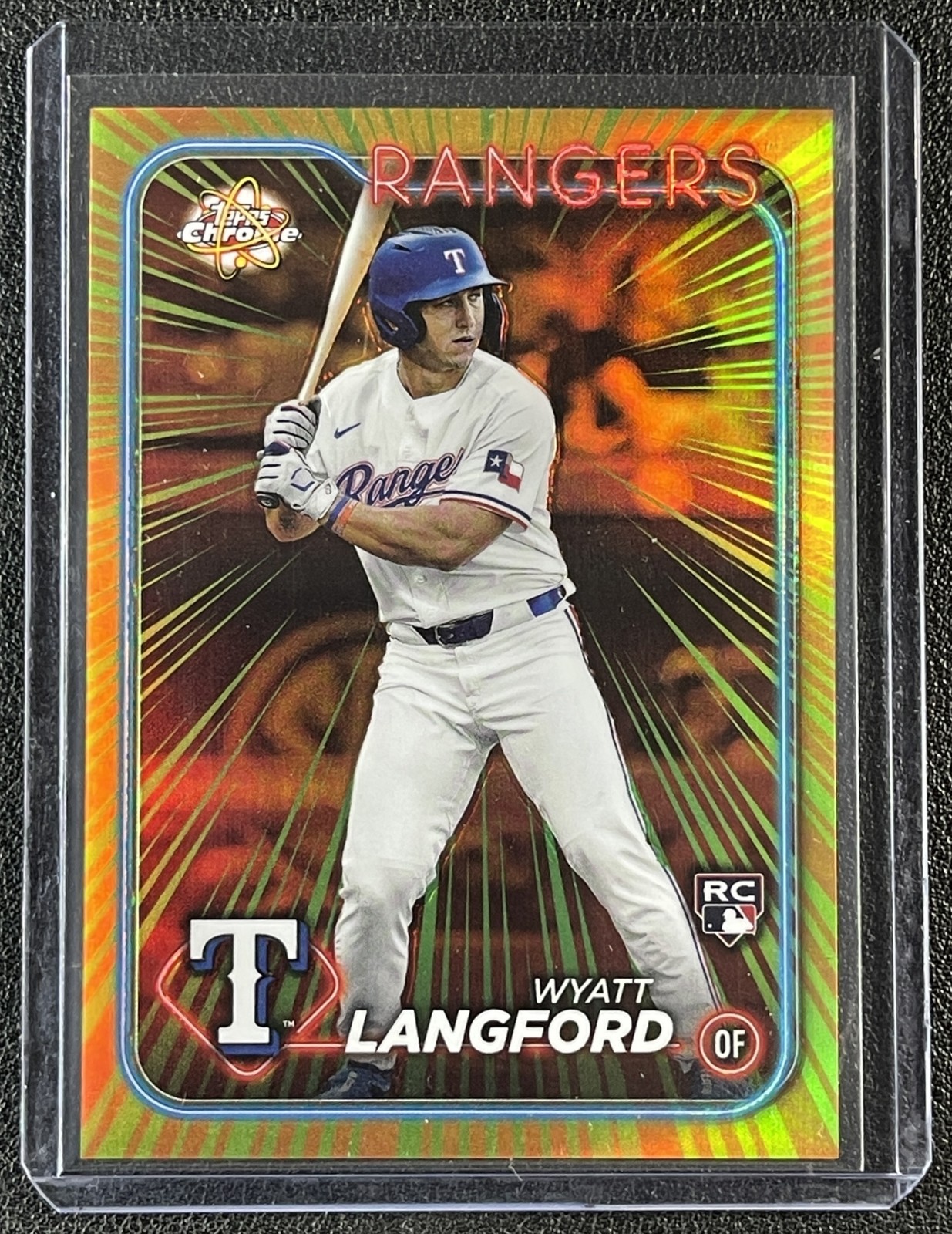 WYATT LANGFORD 2024 TOPPS CHROME #RR-11 ROOKIE RADIATING ROOKIES RC RANGERS SP