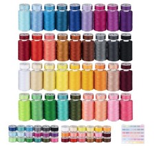 72 PCS Sewing Thread Bobbins Kit 36 Colors 550 Yard Polyester Machine Craft