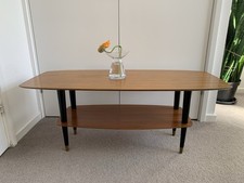 VTG 1950’s TEAK COFFEE TABLE MID CENTURY MCM DANISH MINIMALISM MODERNIST RETRO