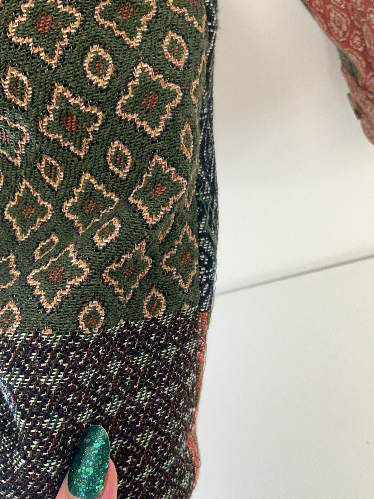 Sézane Will Patchwork Pattern Jacket Multicolour … - image 10