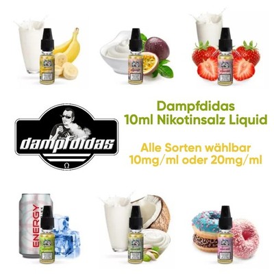 Dampfdidas eLiquid 10ml eLiquid mit 10mg oder 20mg Nikotinsalz Nicsalt