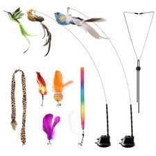 Interactive Cat Toys for Bored Indoor Adult Cats Suction Cup Cat Toy Bird Sim...