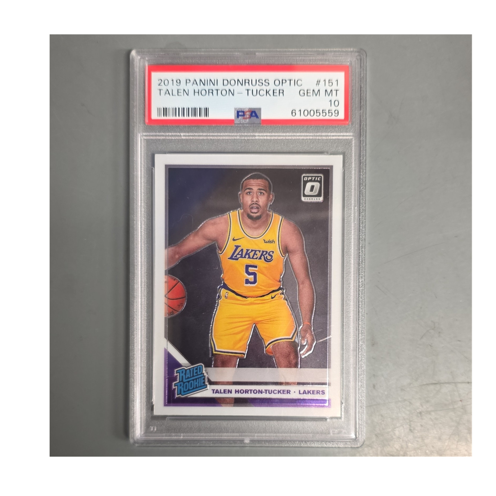 2019-20 Panini Donruss Optic Rated Rookie #151 Talen Horton-Tucker Lakers PSA 10