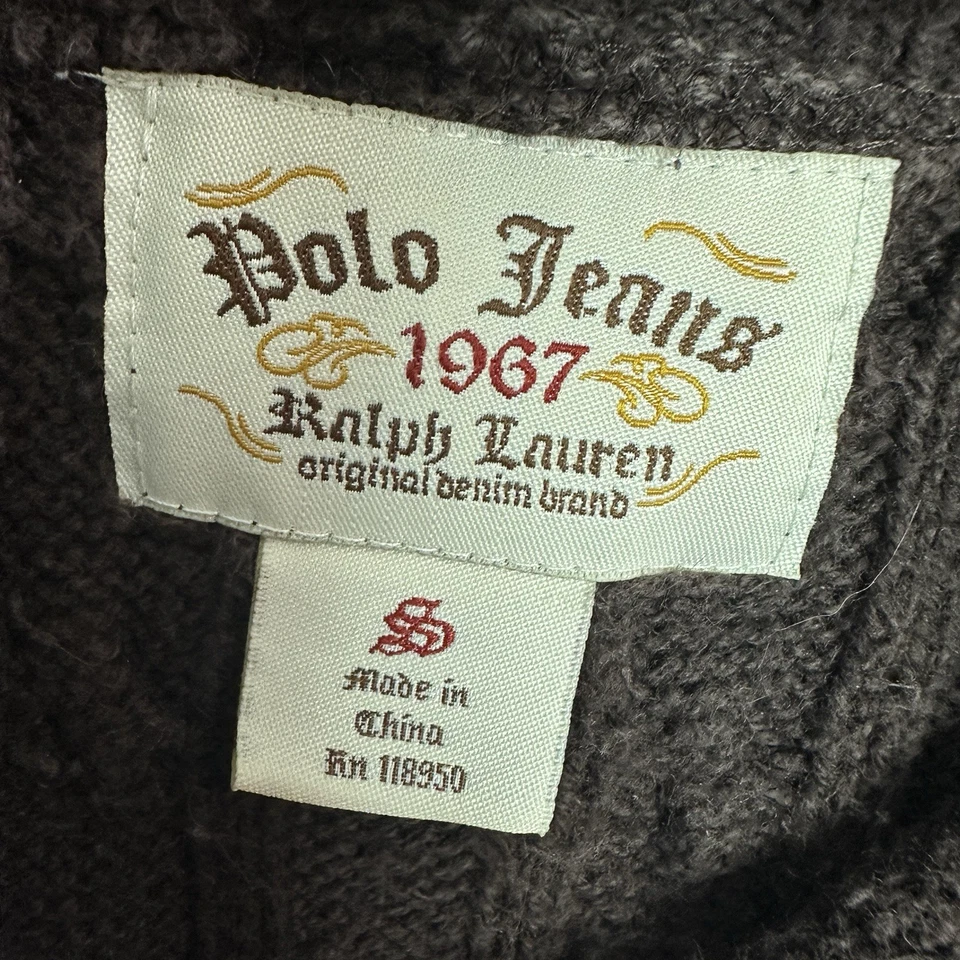 Ralph Lauren Mujer Cable Tejido Suéter Sudadera con Capucha Botón Pequeño Preppy Y2K Foto 2 de 4