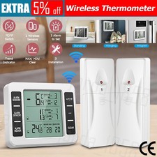Wireless Magnet Digital Fridge Thermometer Freezer Indoor Outdoor 2 Sensor Gauge