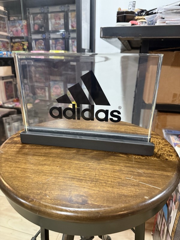 Official Adidas Display Glass Logo and Display Stand From Footlocker