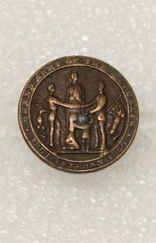Veteran's Lapel Pin: GAR (Grand Army of the Republic) - button back, c.1900