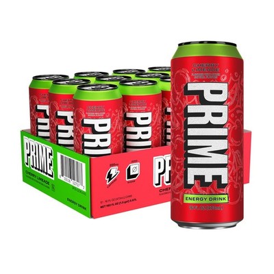 Prime Sugar Free Energy Drink, Cherry Limeade, 16 fl oz, 12 Pack, Cans, 200mg Ca