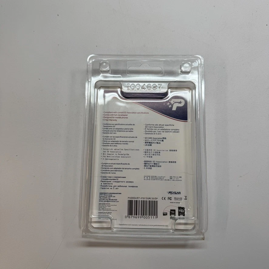 Patriot Memory Signature 2 GB Micro Sd HC 3 In 1 Class 6 Micro Mini SD CARD New - Image 3 of 3