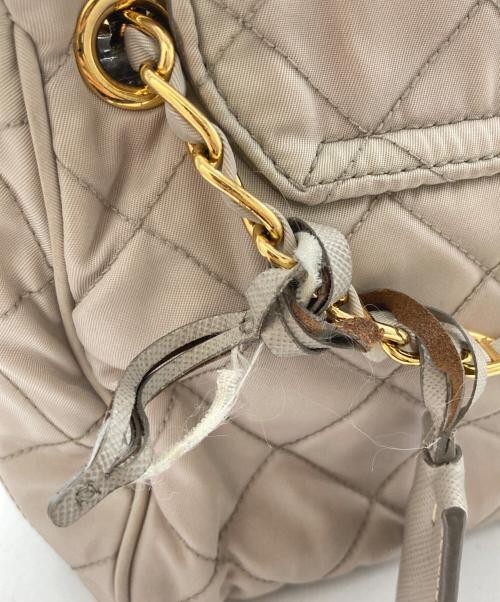 PRADA                    Quilted Chain Shoulder Bag beige — image 14
