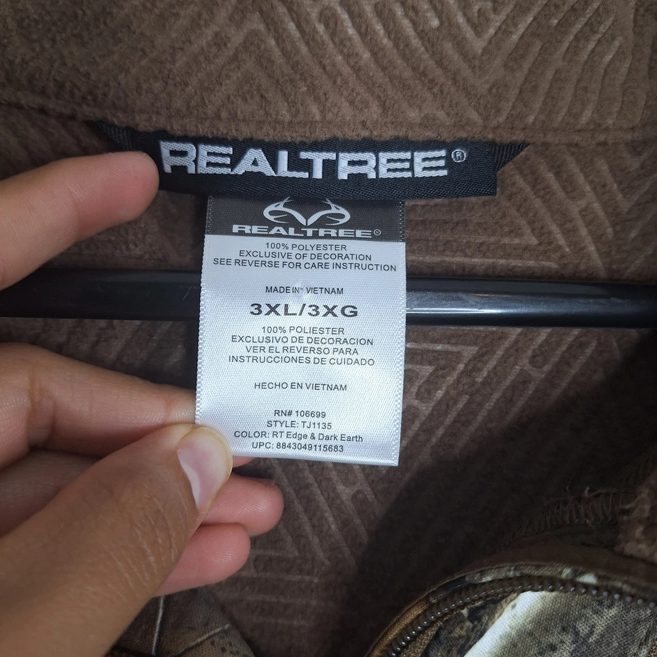 Realtree Edge Jacket Mens 3XL Full Zip Scent Factor - Image 4 of 4